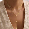 European and american amazon bestseller: double-layer heart necklace - trendy, instagrammable, elegant, sweet, and chic choker for women