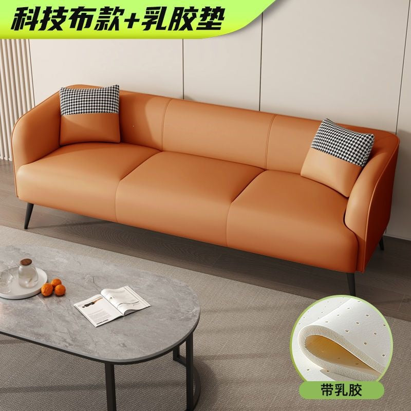 Fully assembled technical fabric sofa small apartment scandinavian double two or three people living room rental apartment popular style simple