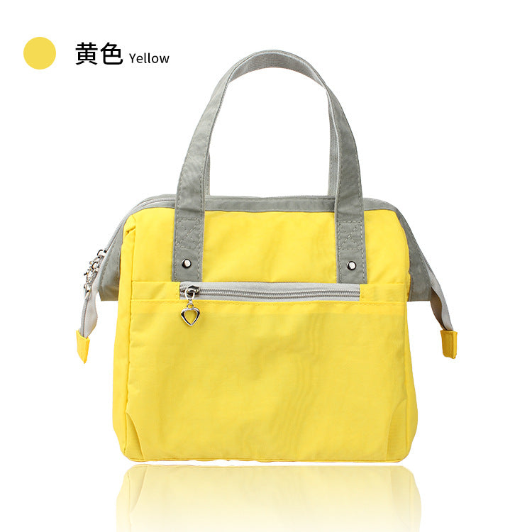 Customized printed logo portable thermal insulation bag aluminum foil thickened hand carry bento bag lunch box bag office workers custom