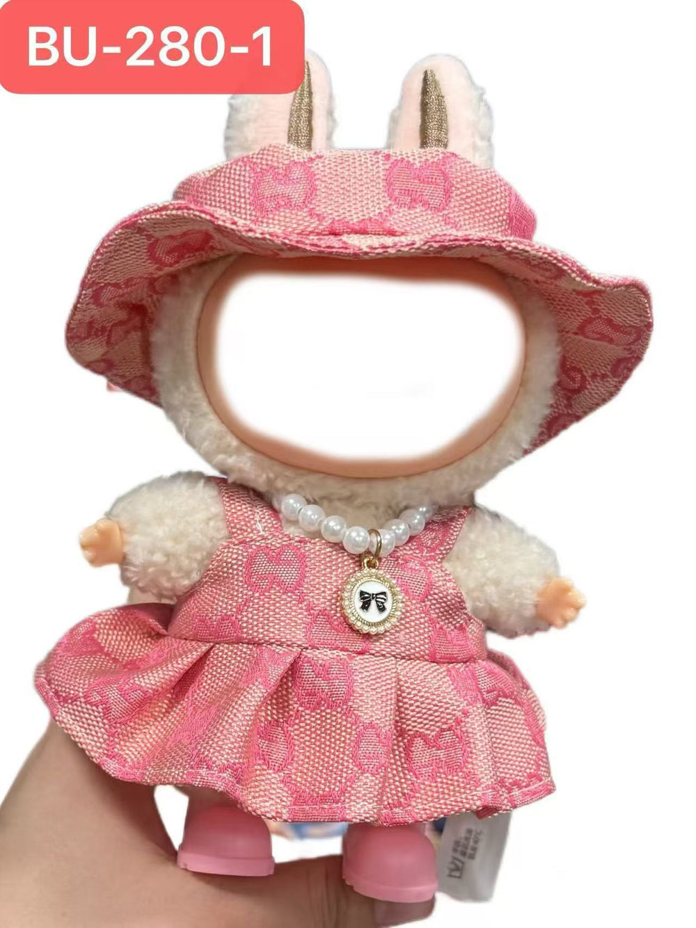 Labubu doll clothes labubu 17cm doll cute dress up one, two, three instead of suitstuffed toys