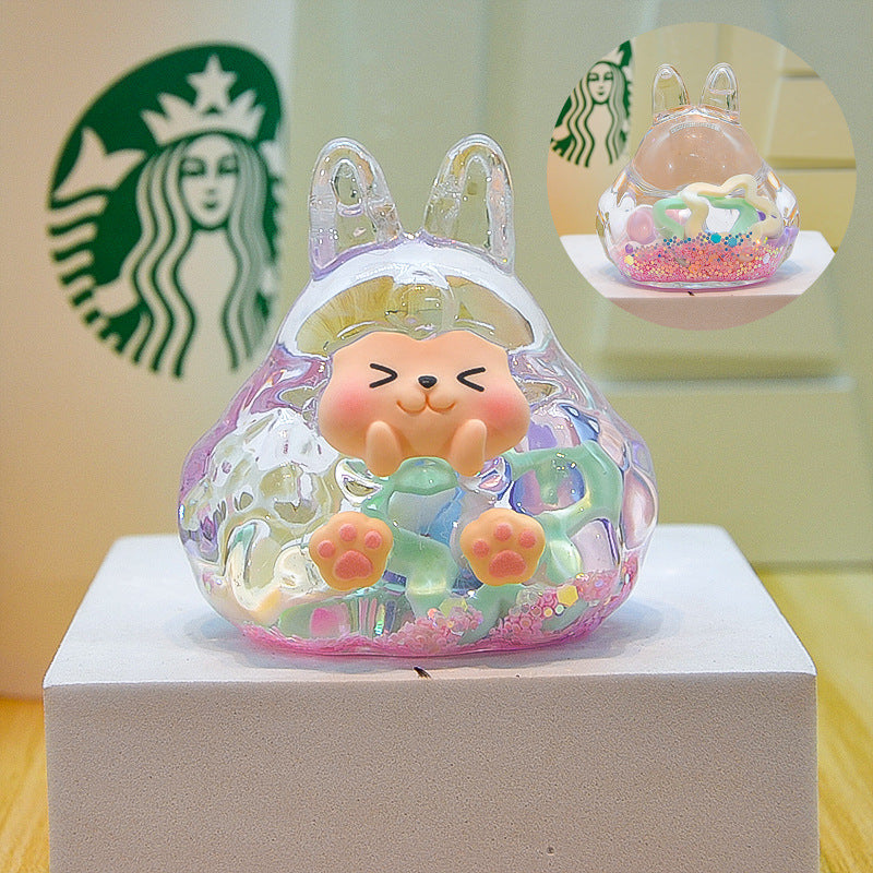 oversized three-dimensional quicksand KIKI shopping mall blind box figure desktop ornament car pendant DIY jewelry accessories