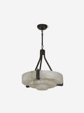 Reproduction vintage alabaster lang three-light chandelier - claw-shaped marble ceiling lamp for villas and living rooms