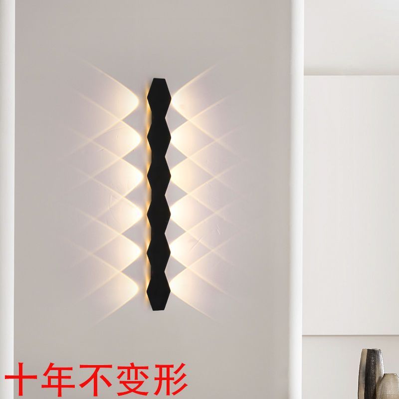 Nordic normcore creative wall lamp living room creative atmosphere led bedroom bedside lamp sofa background wall bench lamp