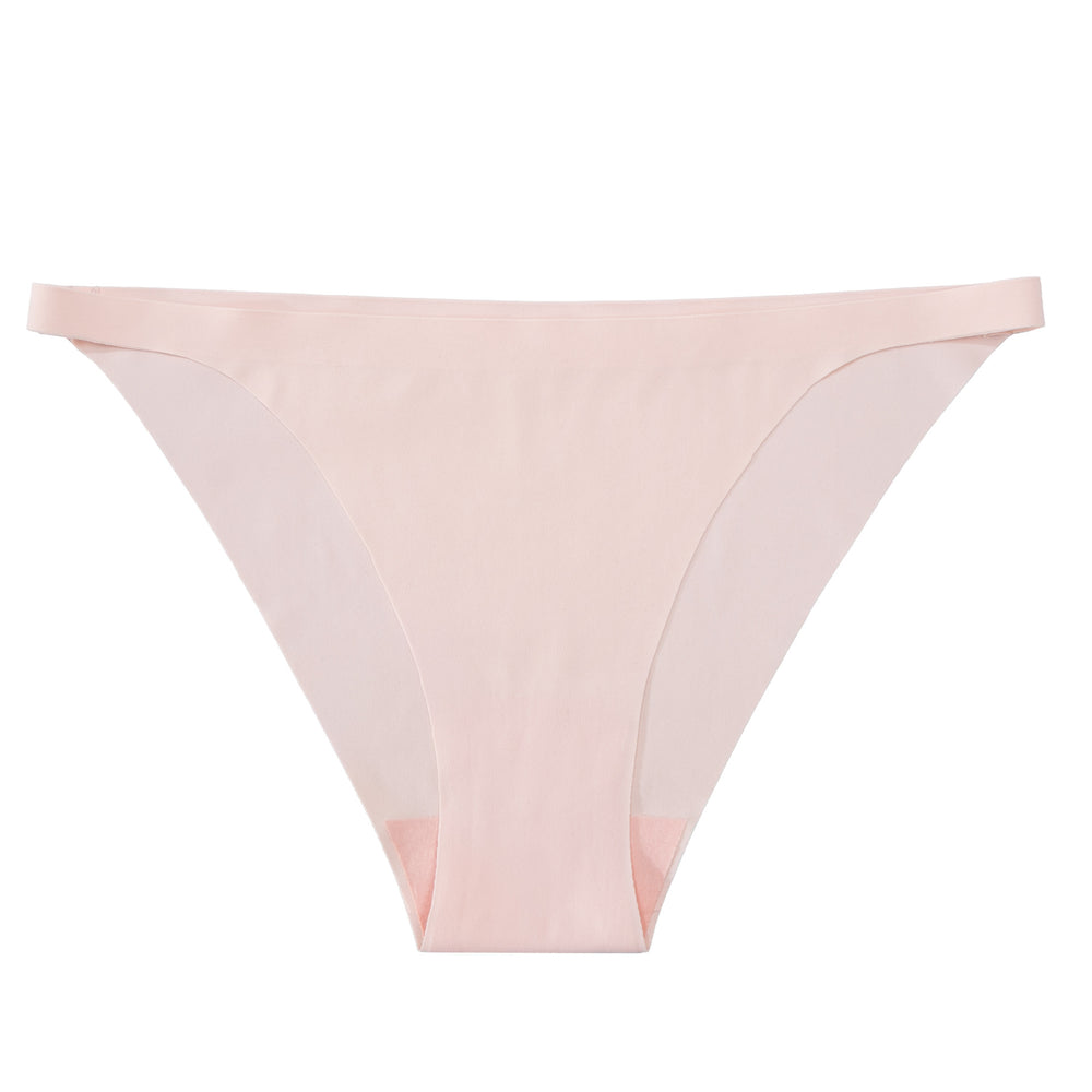 European and american seamless women's low-rise sexy panties - minimalist, thin, invisible thong bikini in ice silk