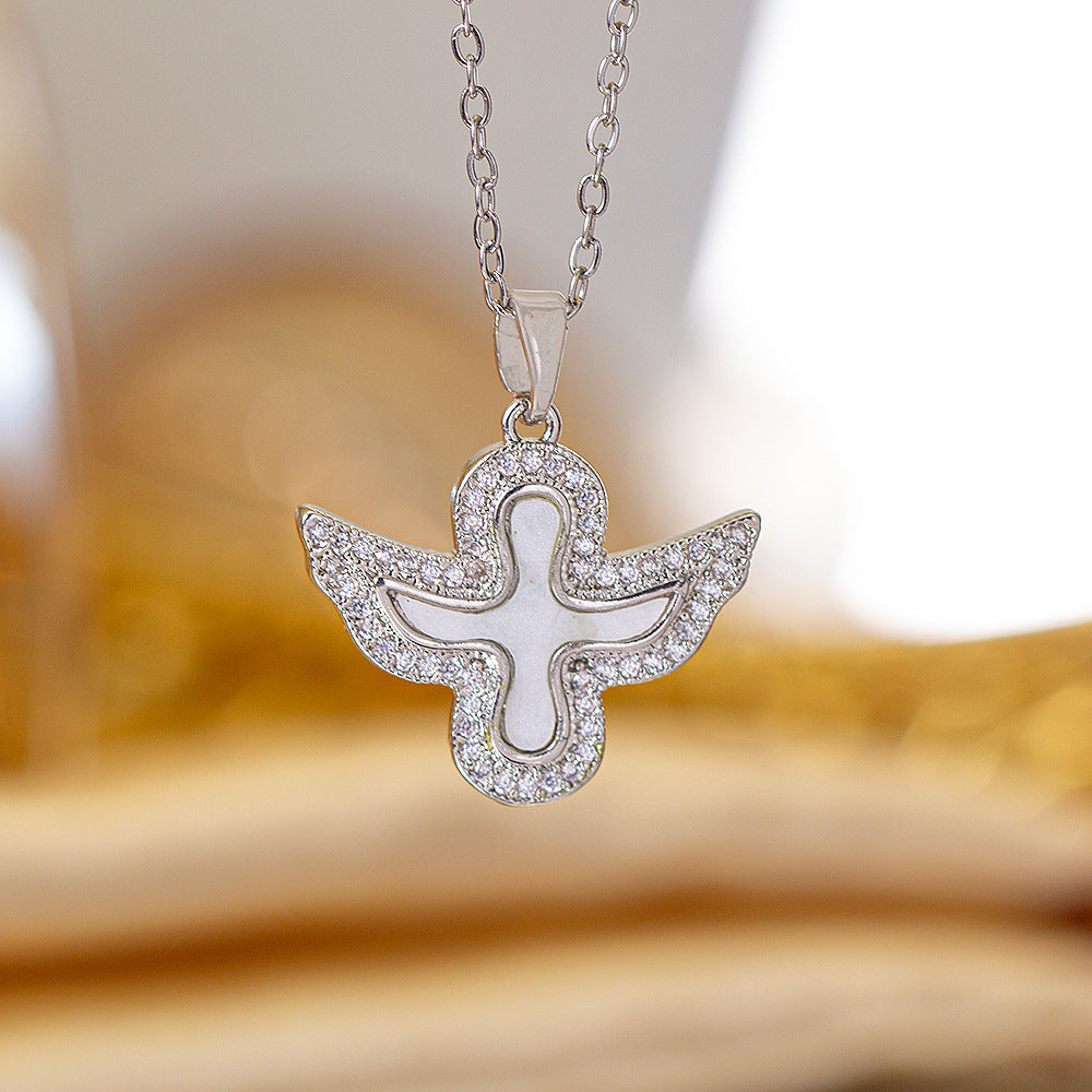 popular copper micro-embedded accessible luxury cross necklace for women fashioneasiest for matchelegant non-fading clavicle chain jewelry