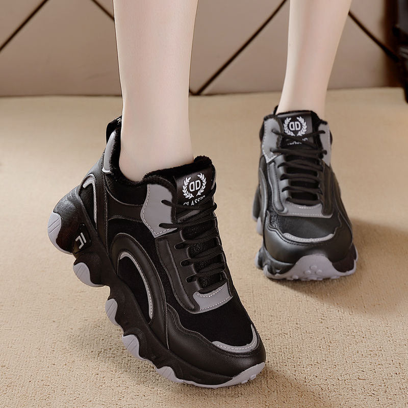 Cotton shoes dad shoes women's winterfleece-lined women's shoes new arrivaleasiest for match women's soft bottom shoes sports shoes running travel shoes