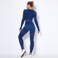 European and american seamless yoga outfit - shaping, quick-dry activewear set with butt-lifting, tight-fitting, striped, and cutout design - two-piece fitness leggings