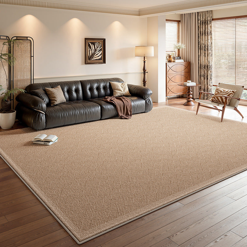 Vintage-inspired area rug for living room, new thickened retro irregular shaped bedroom sofa mat, waterproof, washable, and wipeable