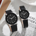 couple casual alloy quartz watch pair student elegant watch black frame digital quartz watch wholesale