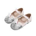 Vancahao  spring/autumn new collection: little girl's bow-tie princess crystal shoes, rhinestone ballet flats, dance shoes