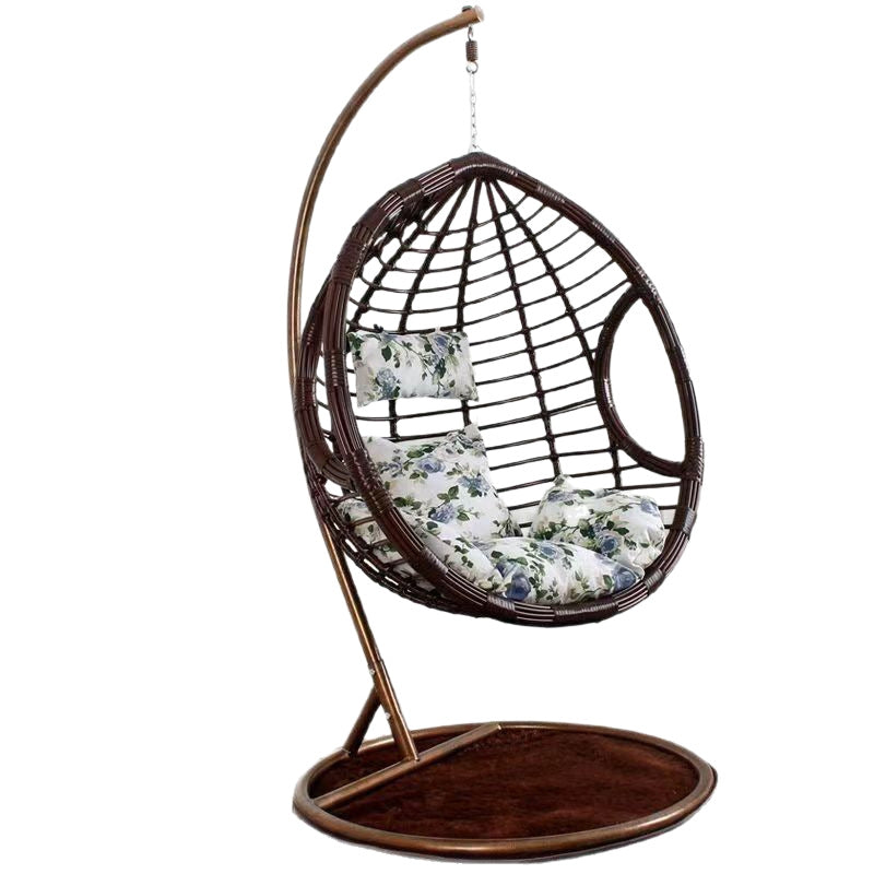 Romantic hanging basket rattan chair for home indoor hanging chair swing adult hammock balcony single double living room rocking lounge chair