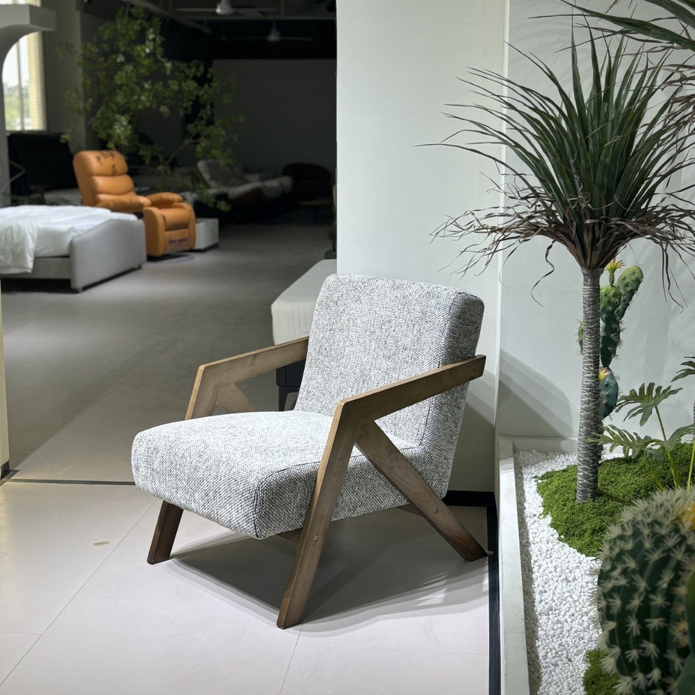 Solid wood sofa chair living room medieval style single chair for home balcony richard casual back chair