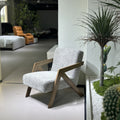 Solid wood sofa chair living room medieval style single chair for home balcony richard casual back chair