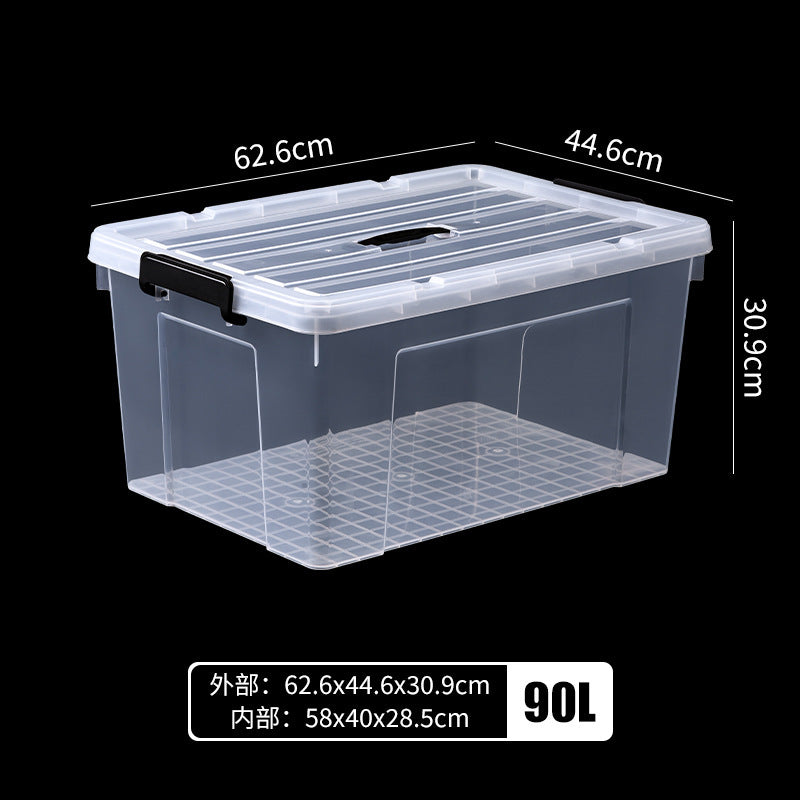 Plastic storage box, quilt storage box, toy sorting box, portable transparent books, clothes sorting storage box