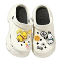 2026 cartoon thick sole crocs women's summer outwear new arrival indoor summer women's stomping on shit feeling non-slip sandals women's