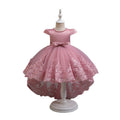 Amazon cross-border new arrival girl performance skirt trailing lace mesh tutu birthday party skirt baby dress