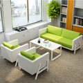 Modern minimalist retail store corporate client business reception area lounge waiting room showroom negotiation office sofa