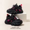 Kuromi girls' shoes  new autumn/winter black kids' sneakers, big kids' dirt-resistant soft sole chunky sneakers