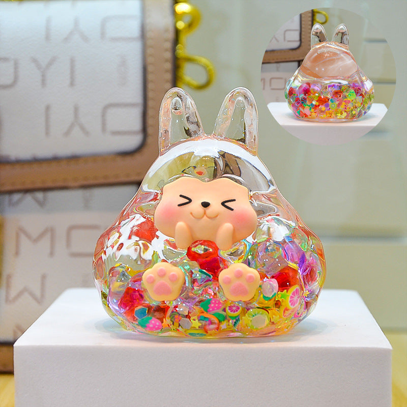 oversized three-dimensional quicksand KIKI shopping mall blind box figure desktop ornament car pendant DIY jewelry accessories