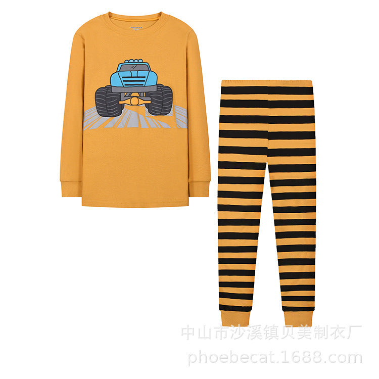 Category a children's pajamas suit round neck fall and winter style boys autumn clothes and long trousers for babies easiest for matchlong sleeves home clothes
