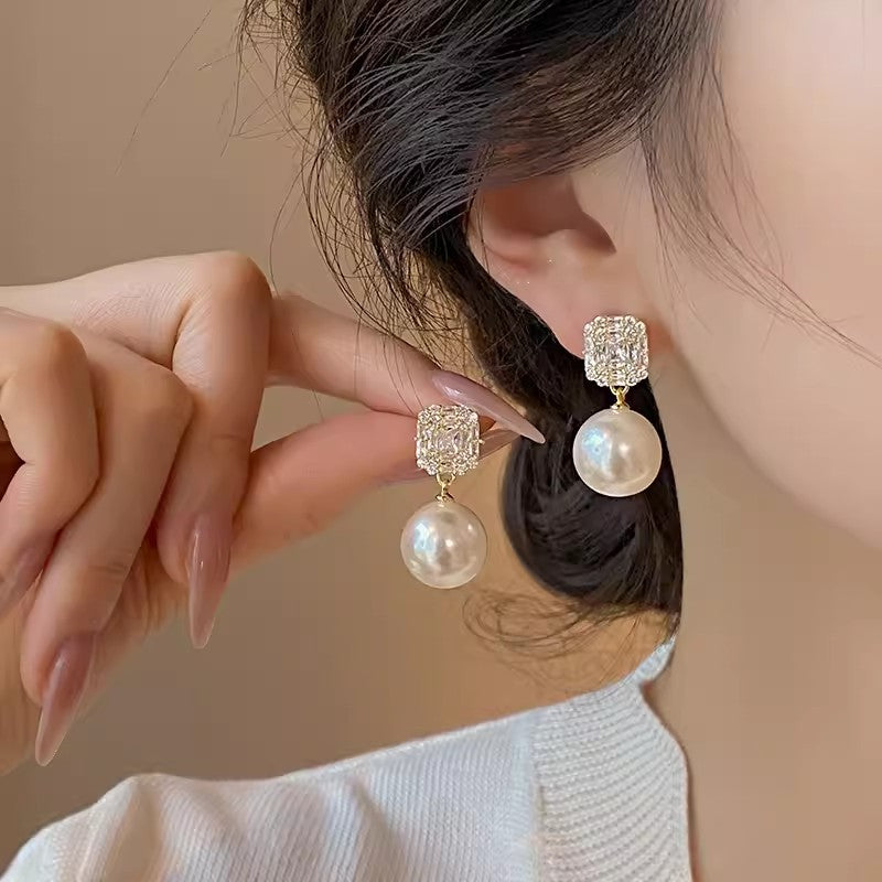 Ins style pearl earrings for women 925 silver needle niche design butterfly earrings accessible luxury high-end earrings earrings earrings