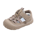 Summer new baby soft sole first walker sandals, boys and girls velcro anti-kick closed toe breathable toddler athletic sandals