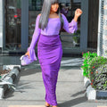 European and american style skirt suit  spring festival new arrivalfashionsexy hot girl bell sleeve tops pleated hip skirt