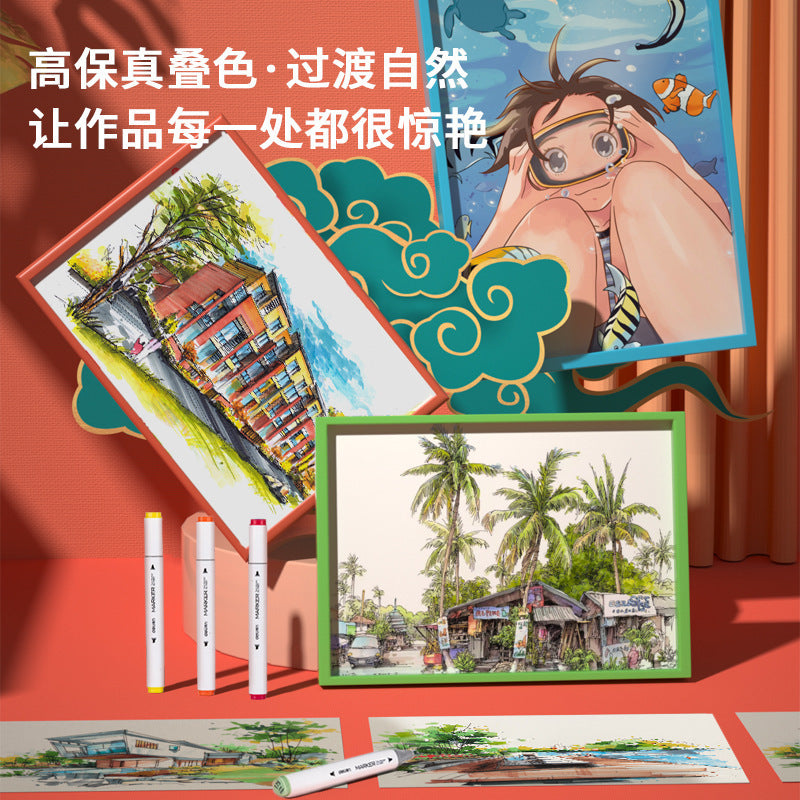 Deli 70803 Marker Triangle Pen Holder Marker Painting Pen 12 Colors 24 Colors 36 Colors 48 Colors 60 Colors 80 Colors