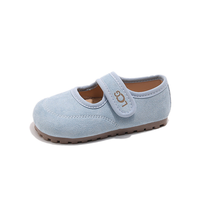 Children's French small leather shoes 2025 spring and autumn new Korean version of girls matte soft-soled princess shoes Birken Doudou shoes