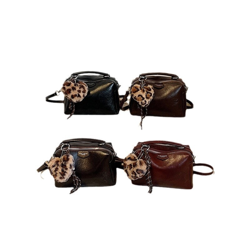 Customized fashion bag women's  new retro Boston messenger bag casual commuting simple personalized shoulder bag