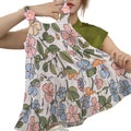 Kids' floral cartoon casual summer dress - soft & breathable, lightweight cotton-blend sundress for a fresh, stylish look