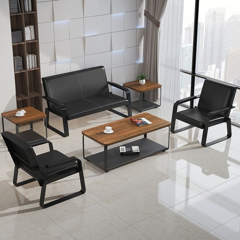 Business office chair bench sofa coffee table combination modern stool business sofa chair reception chair negotiation chair