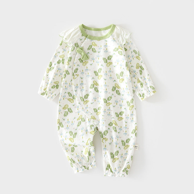 Babibele baby onesie - seamless spring/autumn newborn cotton romper - unisex infant & toddler crawling suit