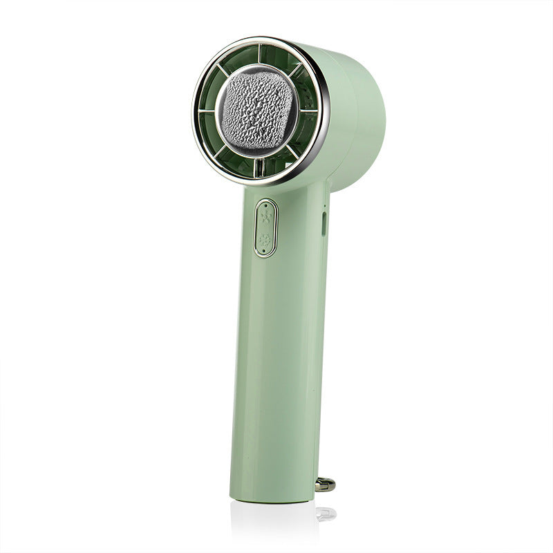 26 cross-border new portable fan semiconductor cold compress desktop stand light sound outdoor high wind handheld small fan