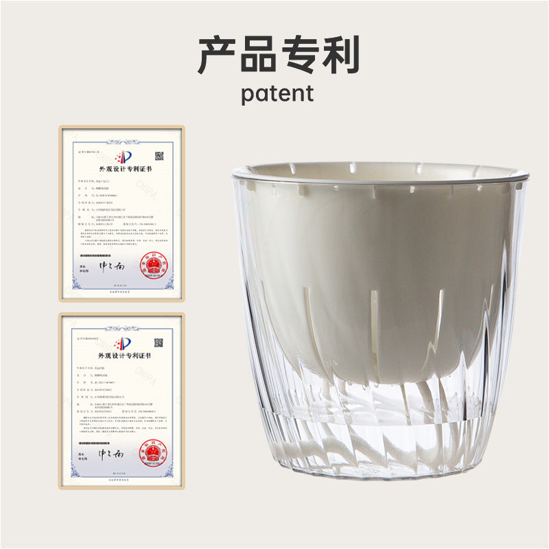 Office transparent lazy flower pot small self-priming water green dill orchid special indoor desktop small thickened flower pot