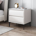 Bedside table modern casual slate accessible luxury solid wood for home bedroom bedside table leather casual simple popular storage cabinet