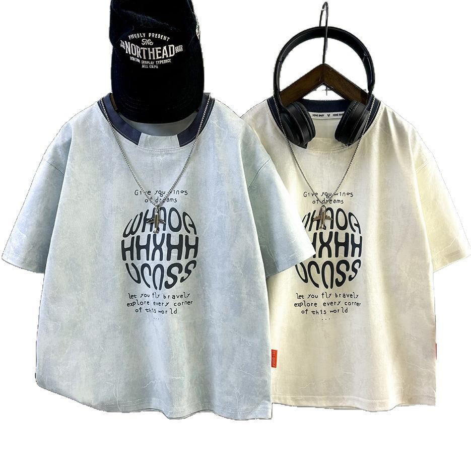 Kids' summer crew neck short sleeve t-shirt -  new summer collection for boys - loose fit, breathable, trendy top