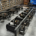 Coffee shop bar lounge table and chair set, pub, western restaurant, bbq, bubble tea shop sofa, retro casual dining booth