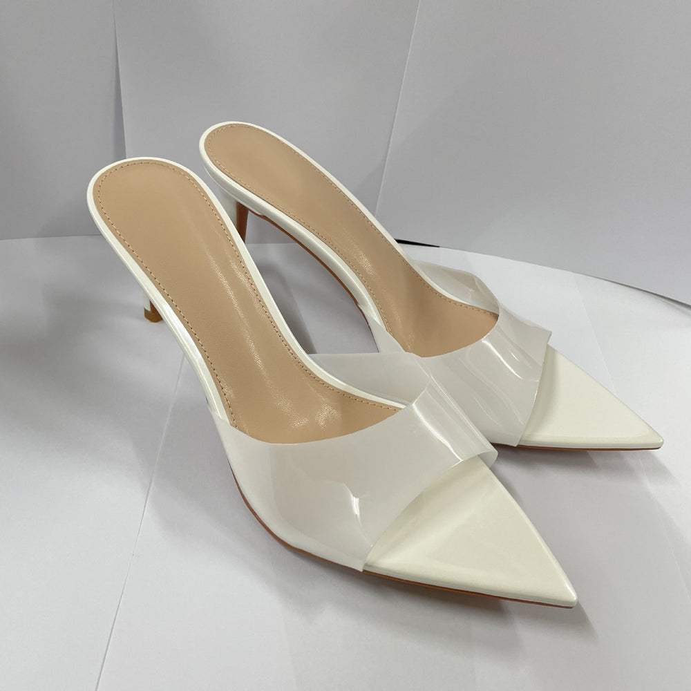 Transparent high heel sandals - women's versatile, slimming, stiletto, pointed toe, sexy open toe thong sandals - new spring/summer 2026 collection