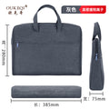 Oukeqi large capacity business briefcase office conference document bag portable business trip laptop bag print logo