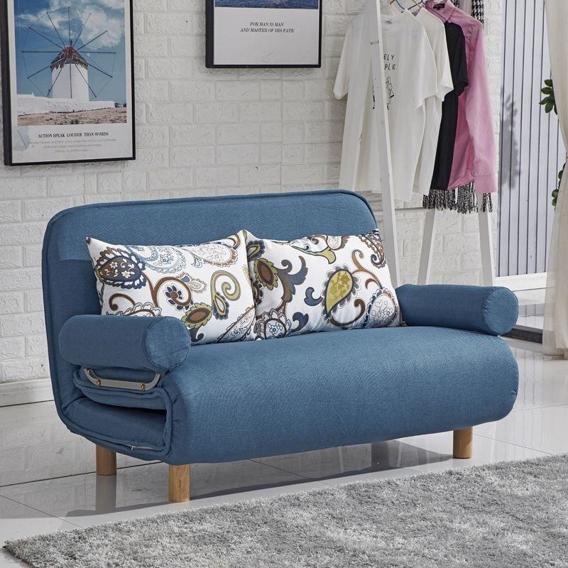 Foldable and detachable washable small apartment living room minimalist modern double/single multifunctional cat paw leather sofa bed - free shipping