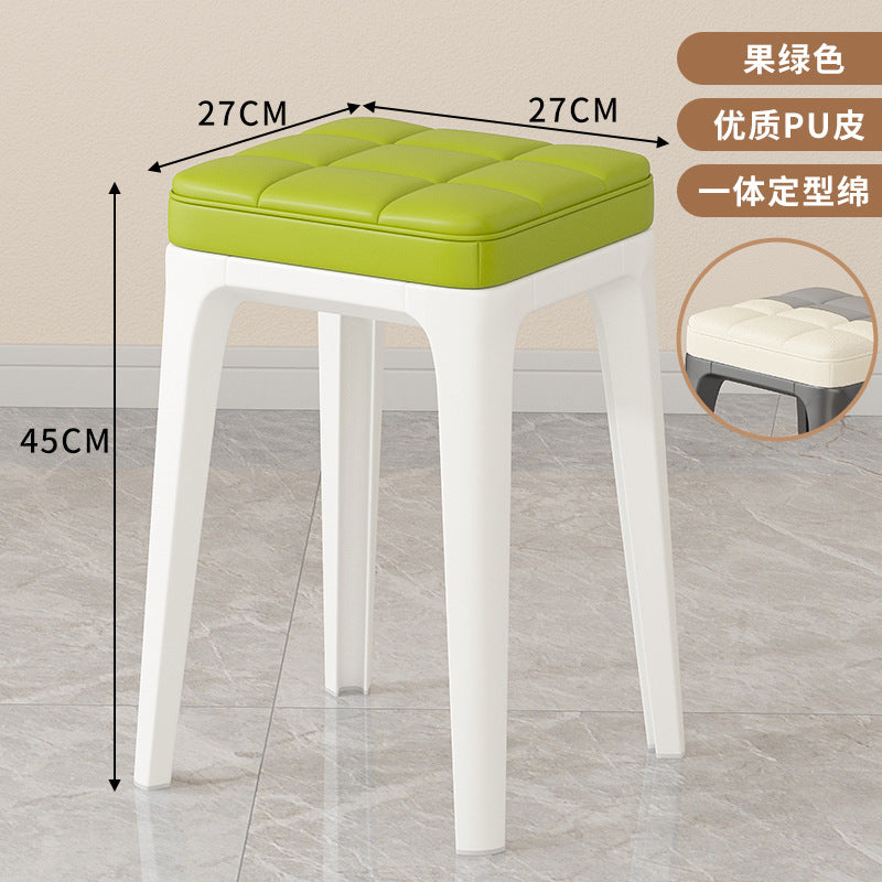Modern minimalist plastic stool -  new arrival chair - dining chair - light luxury high-end feel - home use - small apartment dining table chair