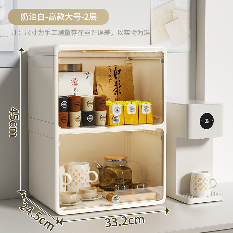 Storage box, drawer, multi-layer snack rack, kitchen desktop, tea cup rack, tea set, storage rack, water cup rack.