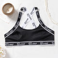 plus size sports women's bra sports vest style plaid beautiful back push-up fat mm non-leather breathable bra for women