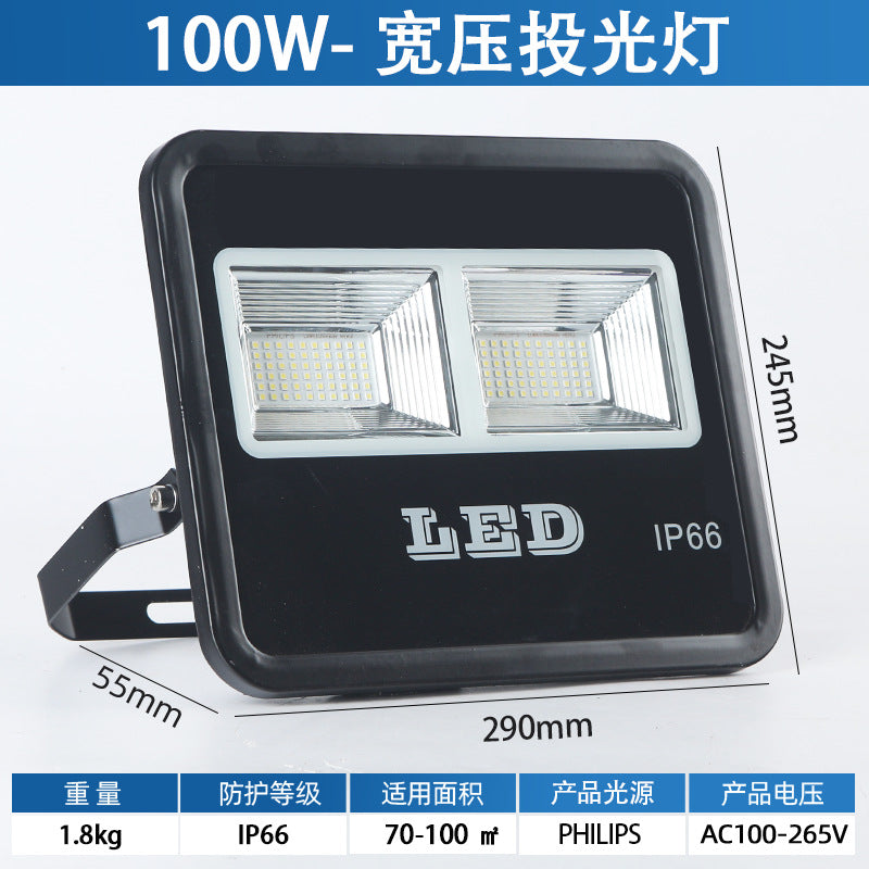 LED SMD Flood Light High Power Square Outdoor Waterproof Floodlight Outdoor Stadium Pier High Pole Lighting
