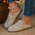 Exportplus size spring bean shoes flats slippers one-leg exportplus size lazy half slippers wholesale