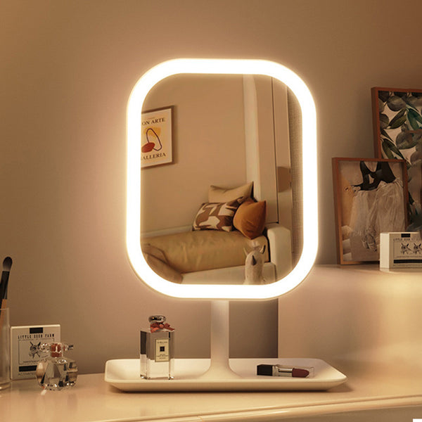 Internet celebrity led lamp mirror makeup mirror desktop vanity mirror college student dormitory intelligent lamp fill light portable girl