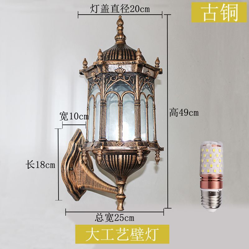 Wall lamp outdoor waterproof european style retroled creative outdoor balcony aisle corridor staircase house courtyard lighting