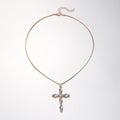 Wholesale cross necklaces: european and american ins style minimalist design, diamond-accented necklace, fashionable and versatile, popular clavicle chain for women