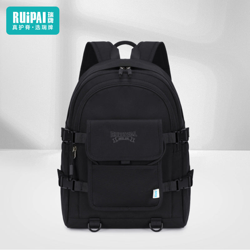 Rui brand casual backpack women's 2025 new schoolbag primary school students and girls large-capacity junior high school students schoolbag